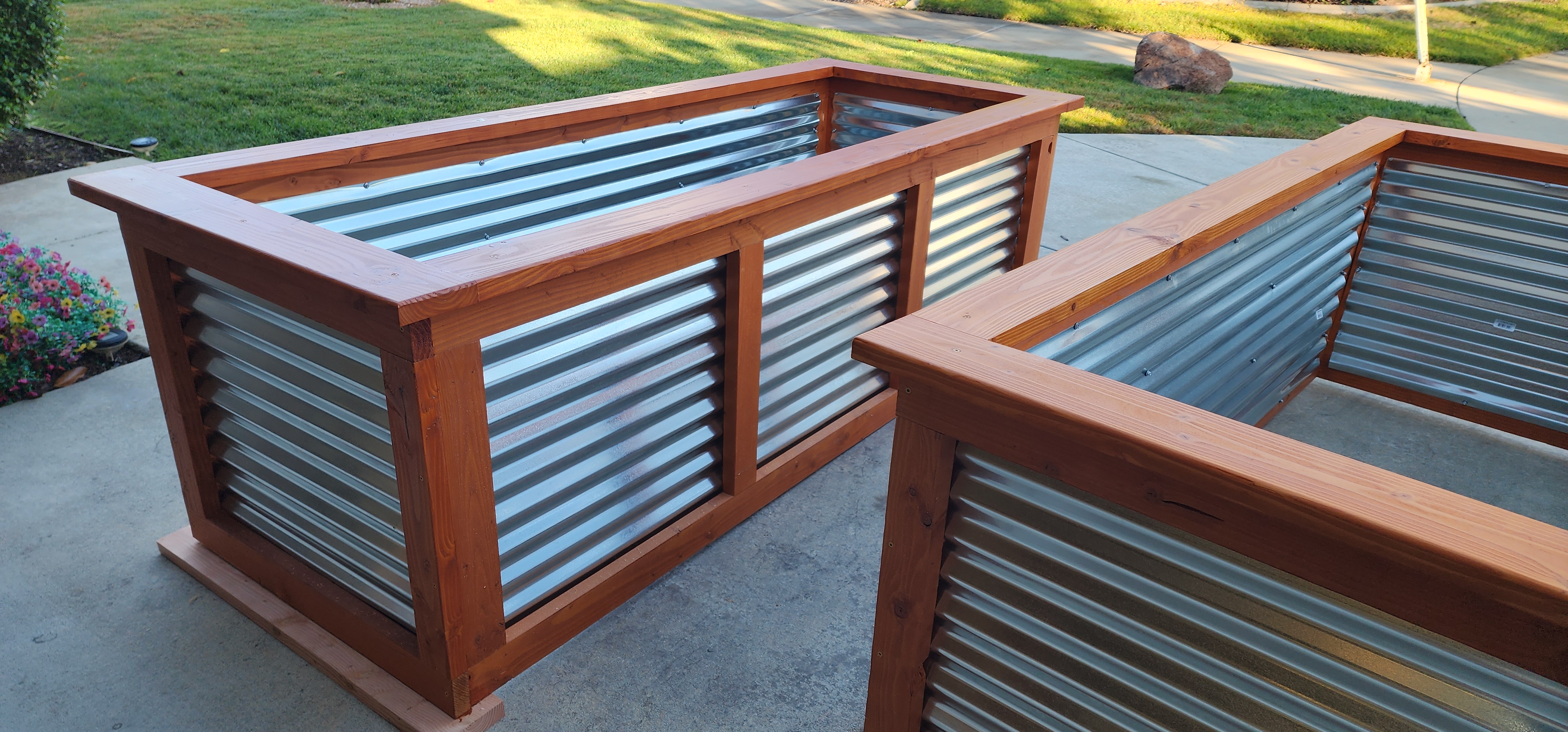Eight-foot sealed cedar bed with fresh soil