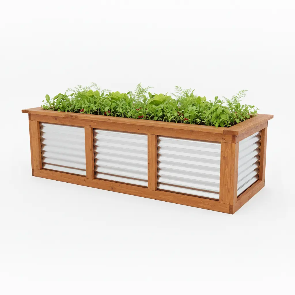 Raised Garden Bed 8' L x 3' W x 30" H Tall, Metal Sides product image